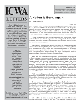 A Nation Is Born, Again by Curt Gabrielson