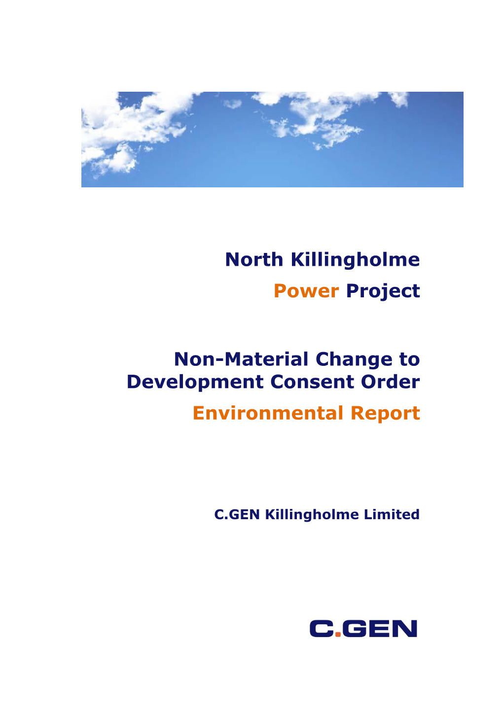 North Killingholme Power Project Non-Material Change To