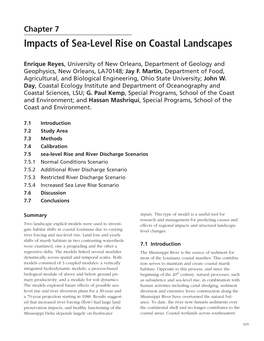 Chapter 7: Impacts of Sea-Level Rise on Coastal Landscapes
