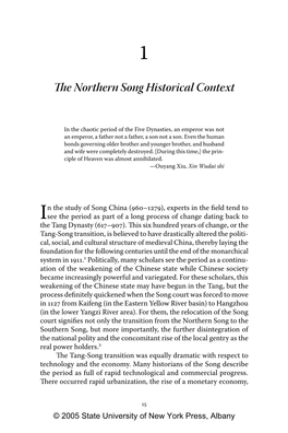 The Northern Song Historical Context