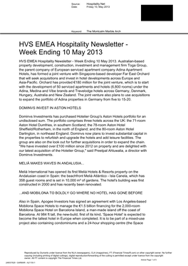 UK Hotel Industry News, Hospitality