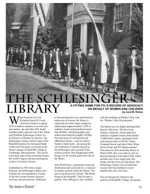 The Schlesinger Library Now in Another Portrait Within the Library