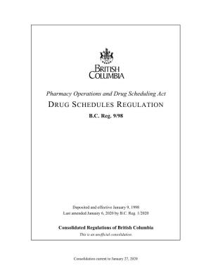 Drug Schedules Regulation B.C