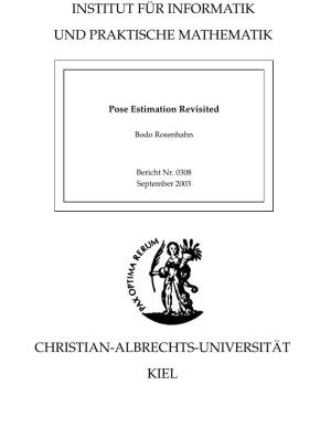 Institut F¨Ur Informatik Und Praktische Mathematik Christian-Albrechts-Universit¨At Kiel