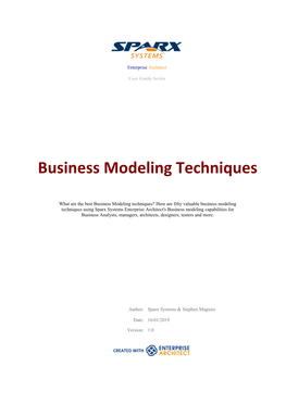 Business Modeling Techniques