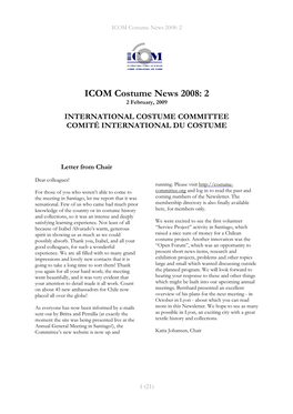 ICOM Costume News 2008: 2