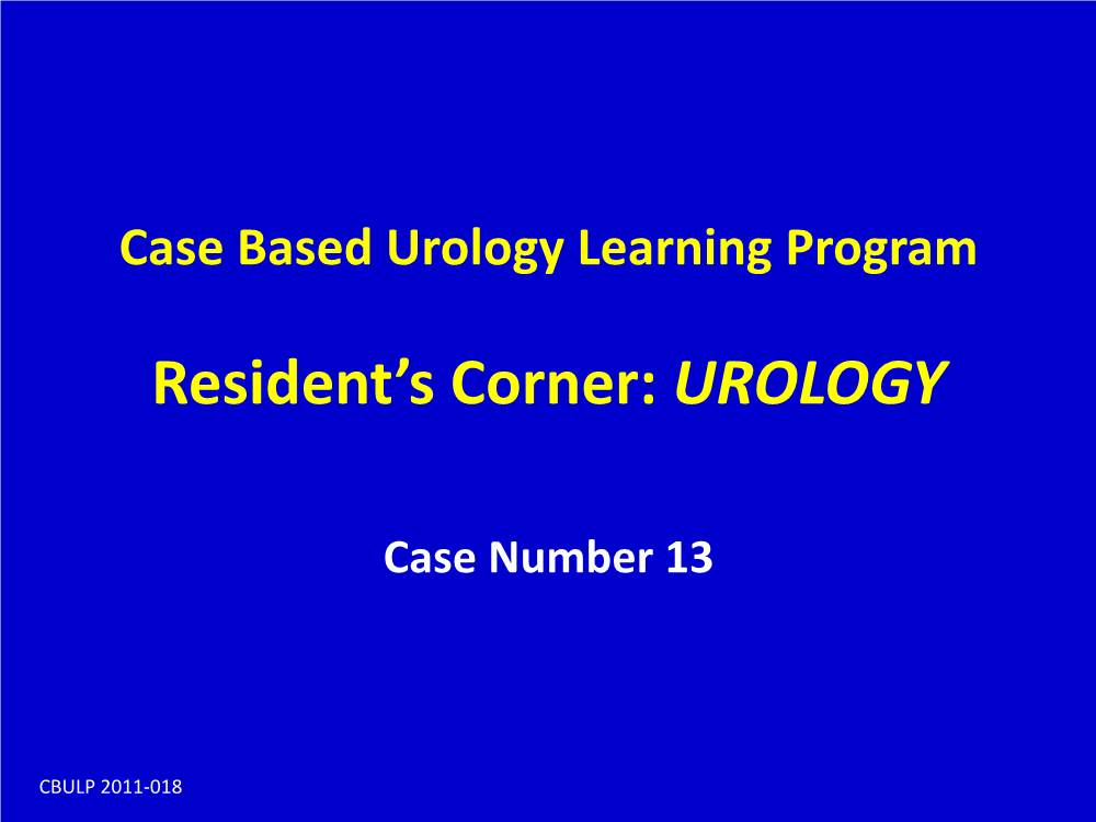 Case Based Urology Learning Program