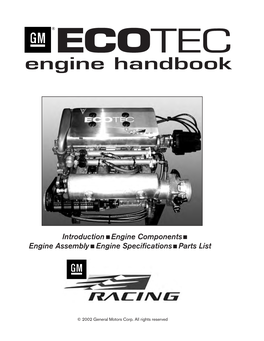 Ecotec Engine General Specifications