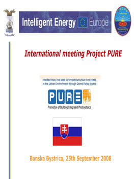 International Meeting Project PURE