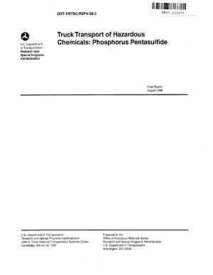 Truck Transport of Hazardous Chemicals: Phosphorus Pentasulfide