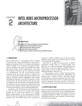 Intel 8085 Microprocessor Architecture