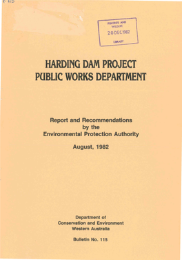 Harding Dam Project Public Works Department