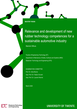 Relevance and Development of New Rubber Technology Competences for a Sustainable Automotive Industry