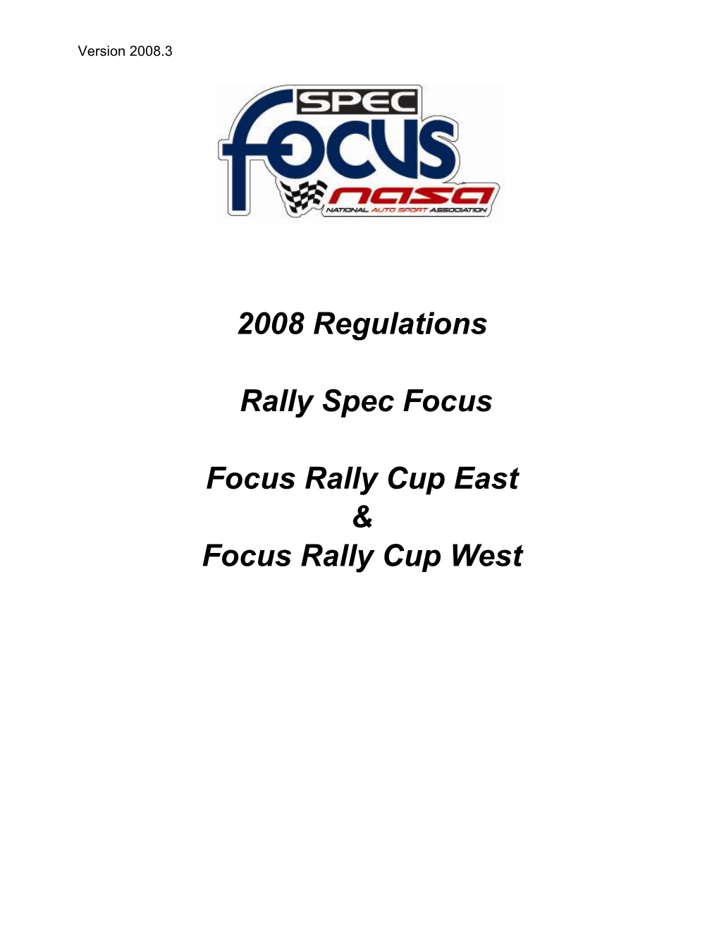 2006 Regulations for NASA Rally Sport