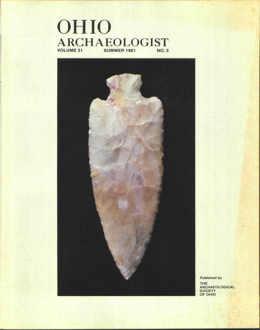 Ohio Archaeologist Volume 31 Summer 1981 No