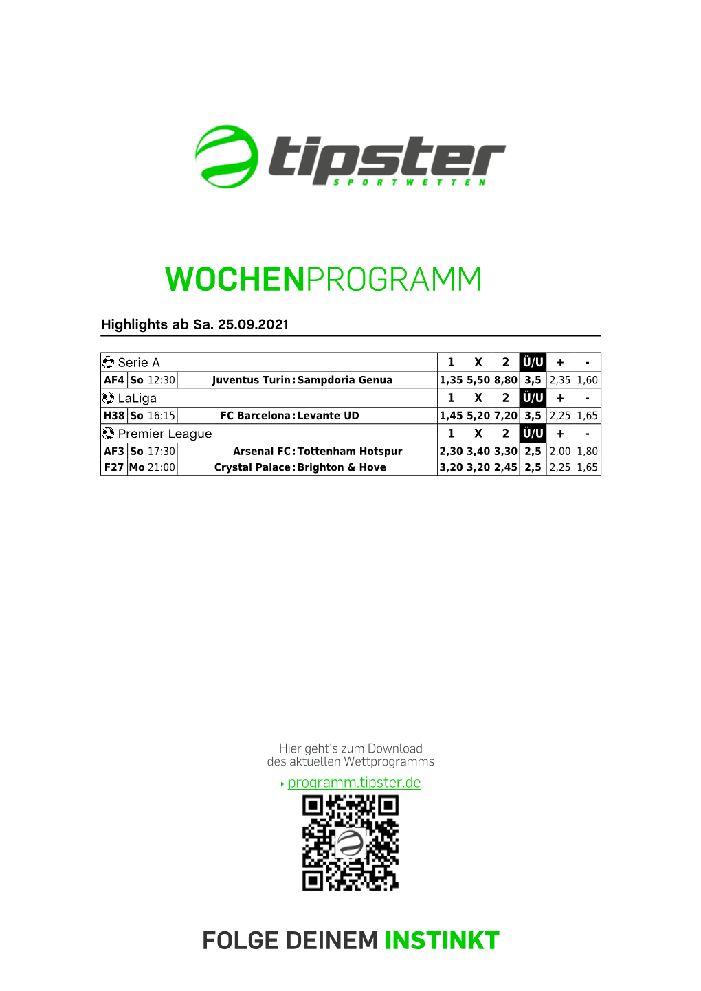 Wochenprogramm