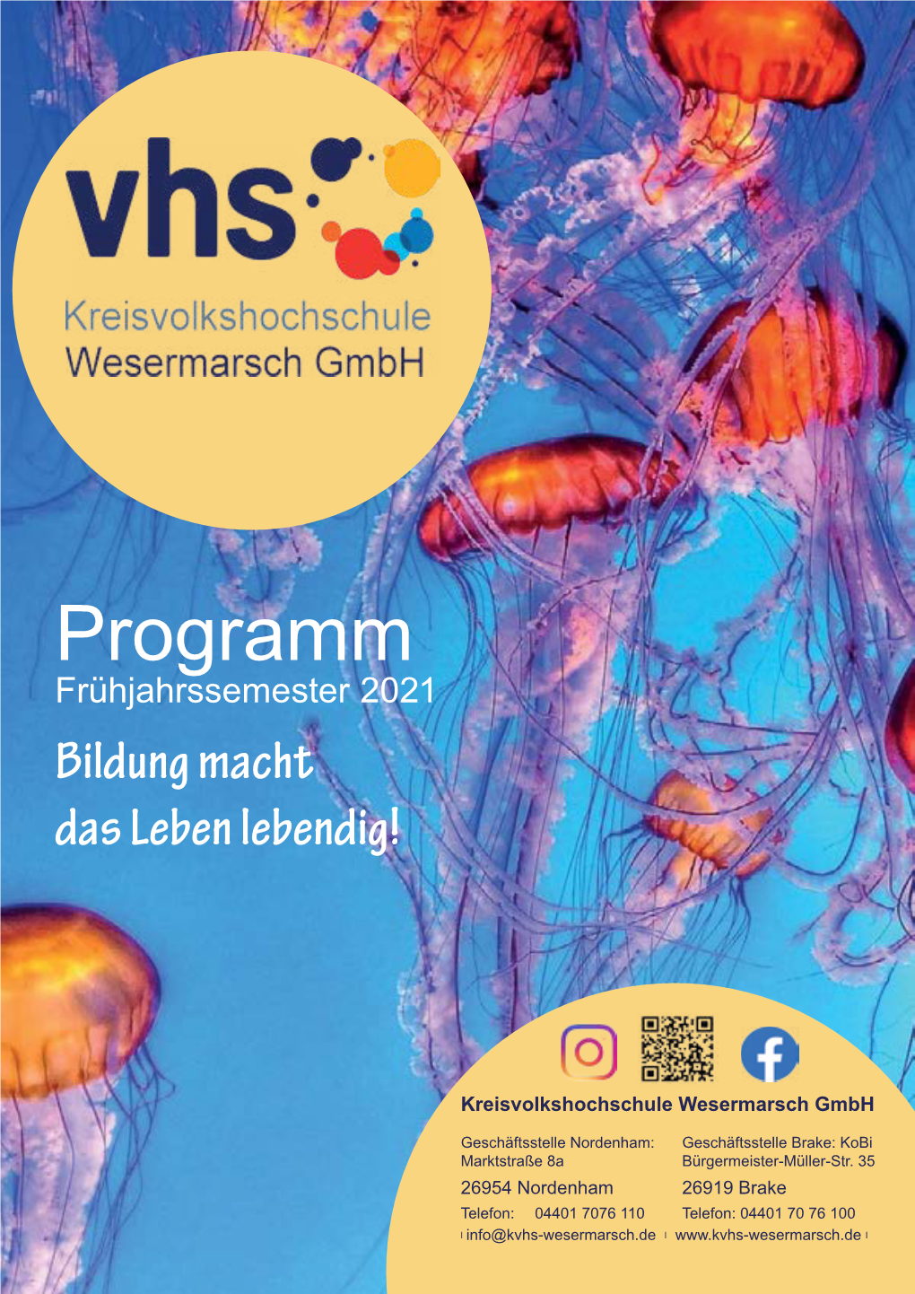 Programm Frühjahrssemester 2021 Bildung Macht Das Leben Lebendig! BILDUNG & MEE(H)R