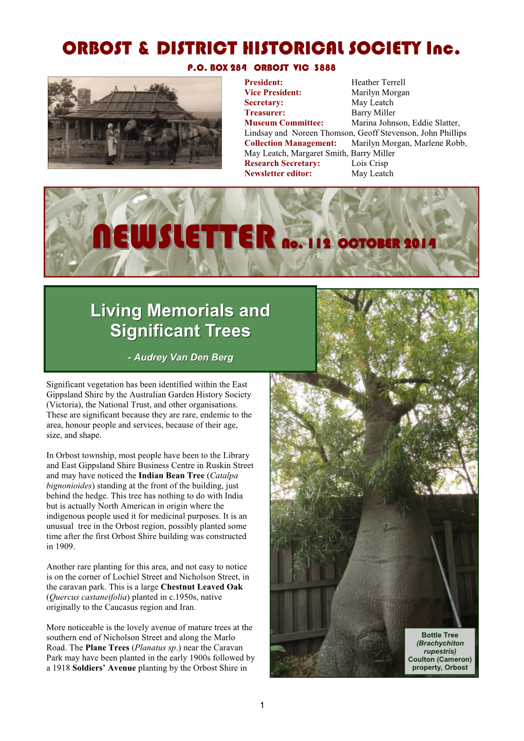 Living Memorials and Significant Trees