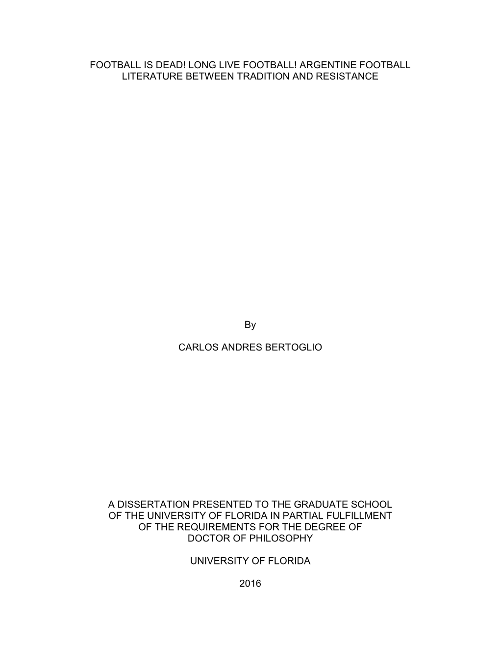 University of Florida Thesis Or Dissertation Formatting