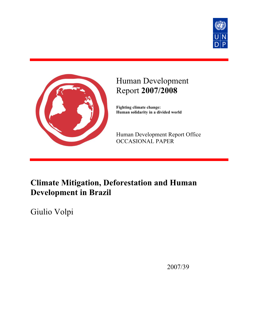 Climate Mitigation, Deforestation and Human Development in Brazil