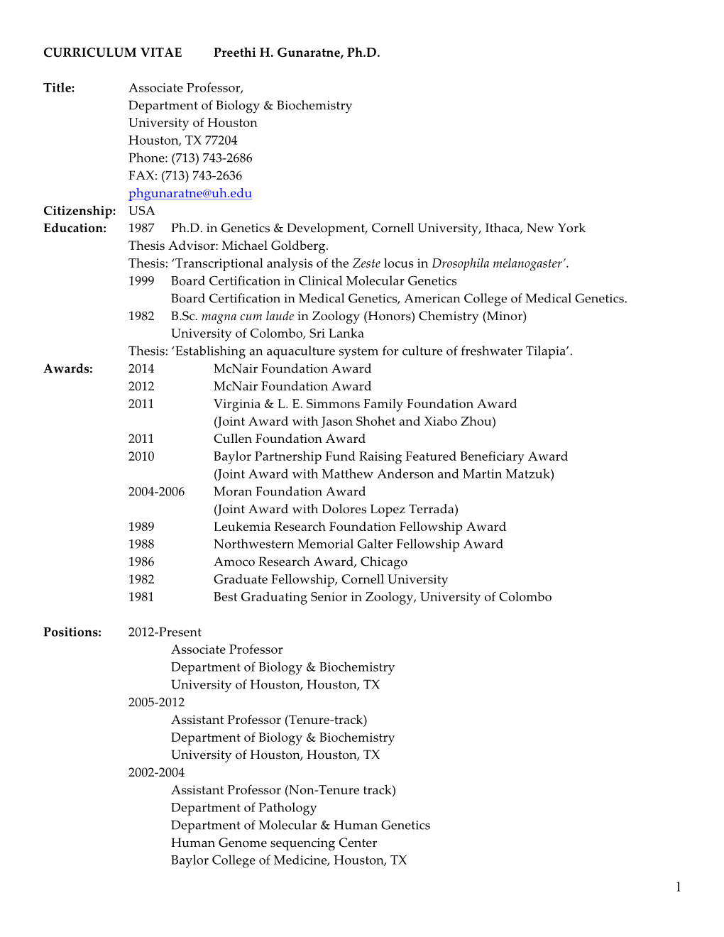 Preethi Gunaratne CV February-2017