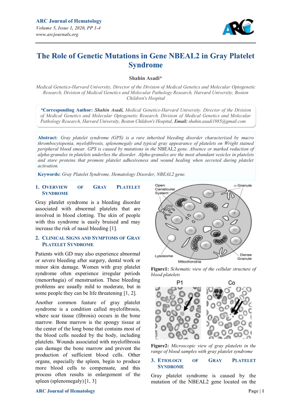 The Role of Genetic Mutations in Gene NBEAL2 in Gray Platelet Syndrome