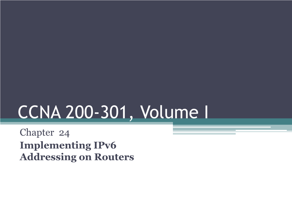 Implementing Ipv6 Addr