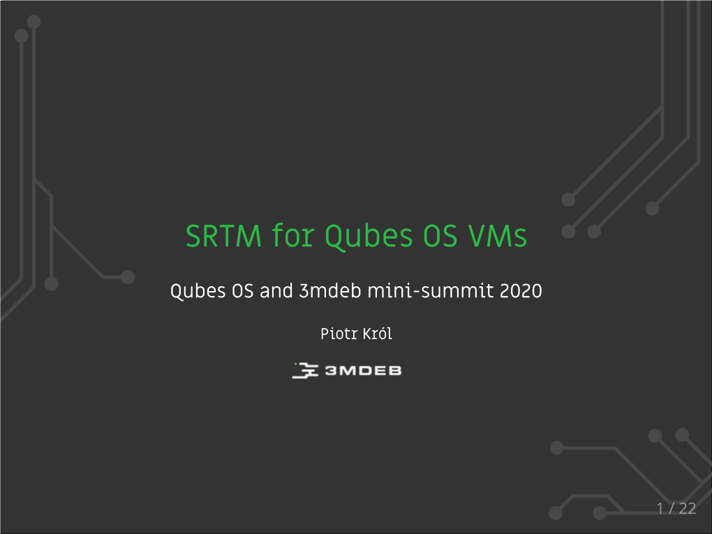 SRTM for Qubes OS Vms