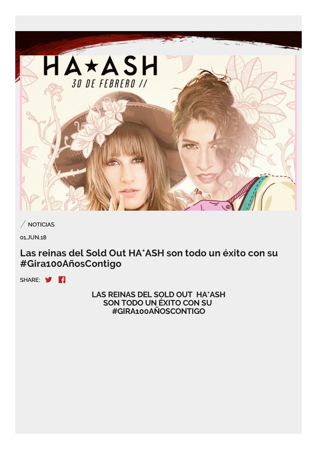 Las Reinas Del Sold out HA*ASH Son Todo Un Éxito Con Su #Gira100añoscontigo