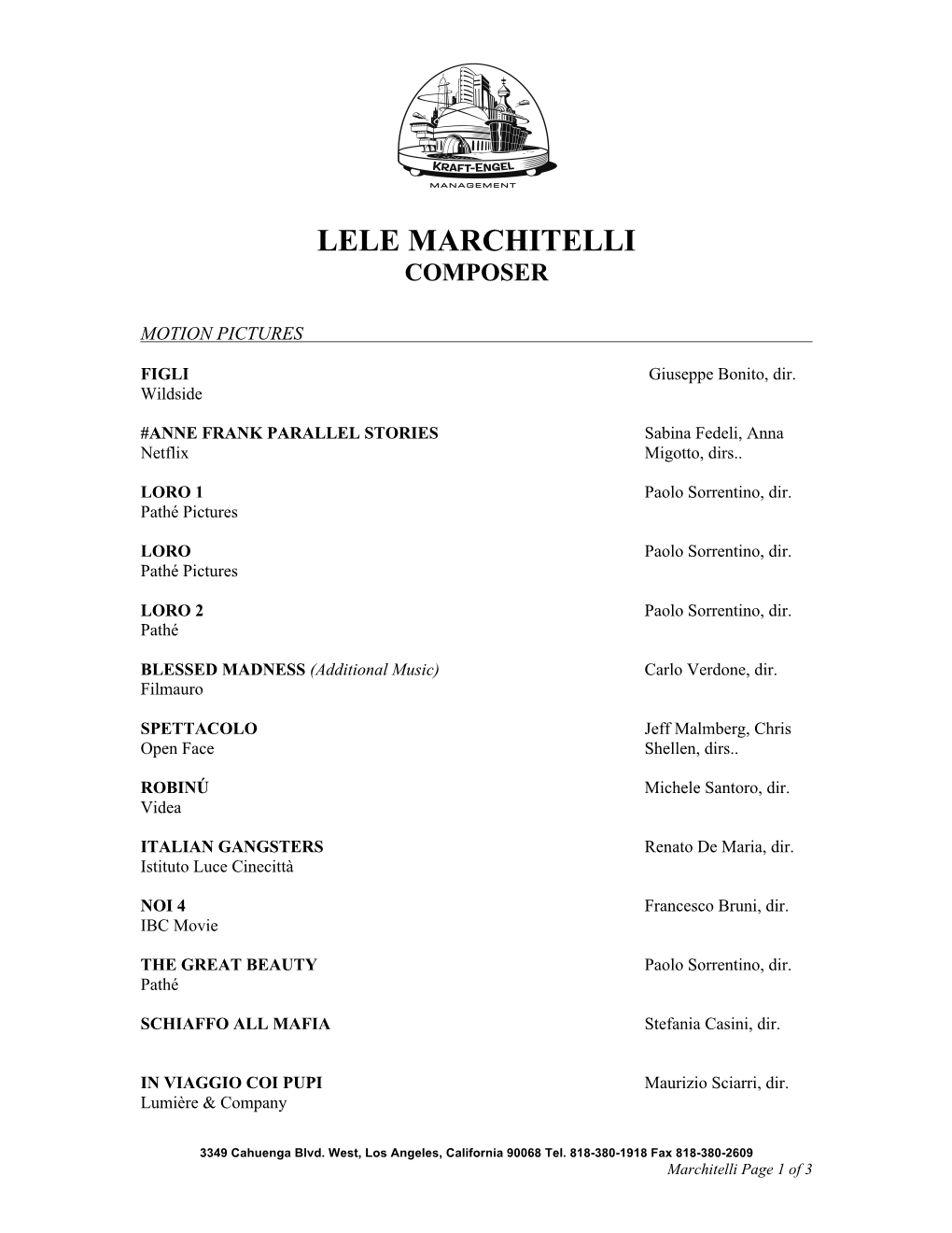 Lele Marchitelli Composer