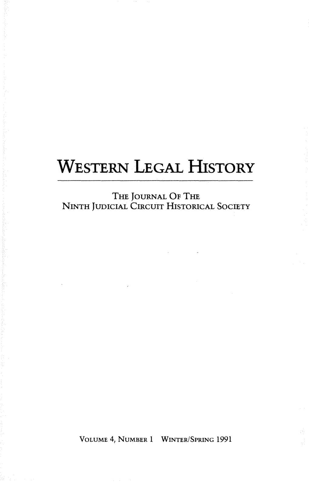 Western Legal History