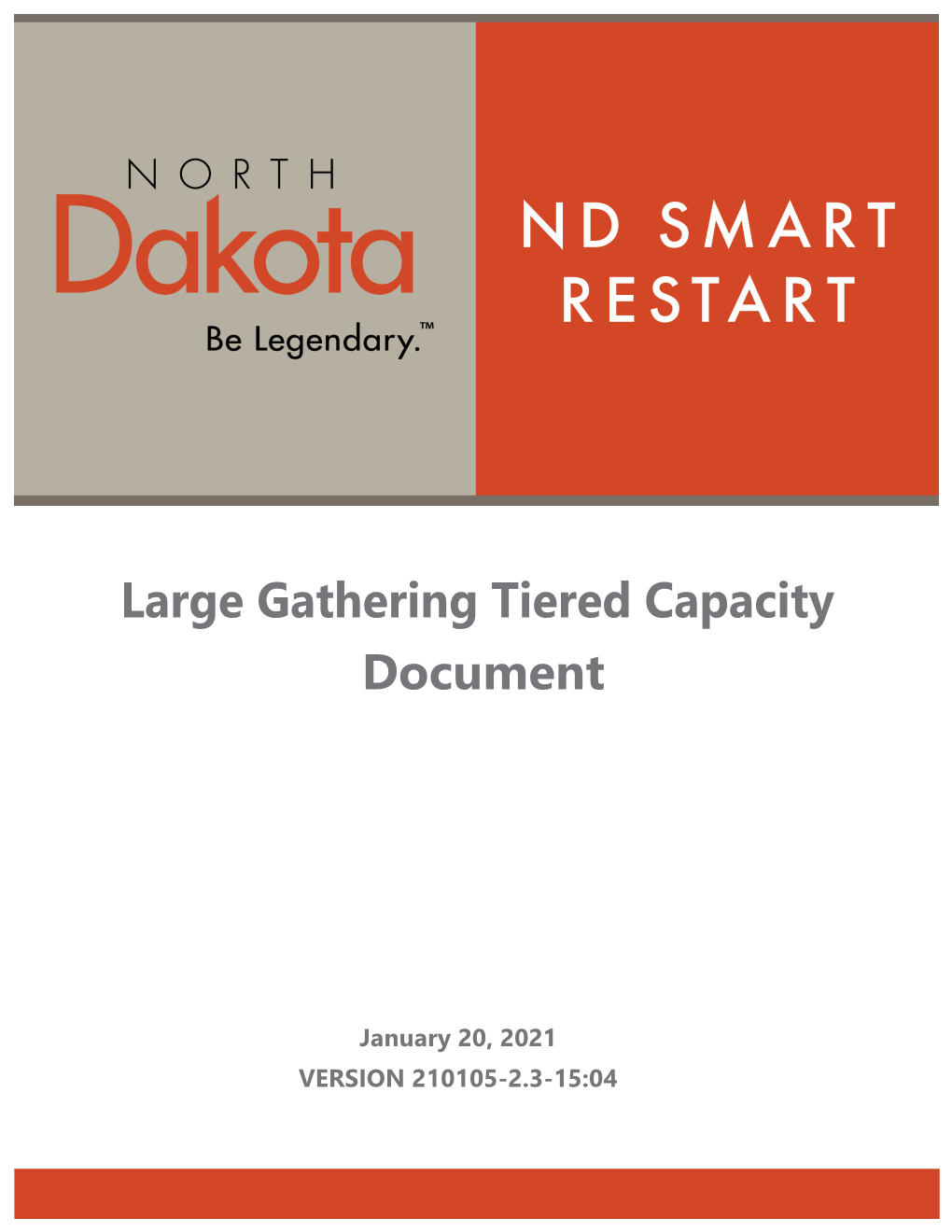 Large Gathering Tiered Capacity Document