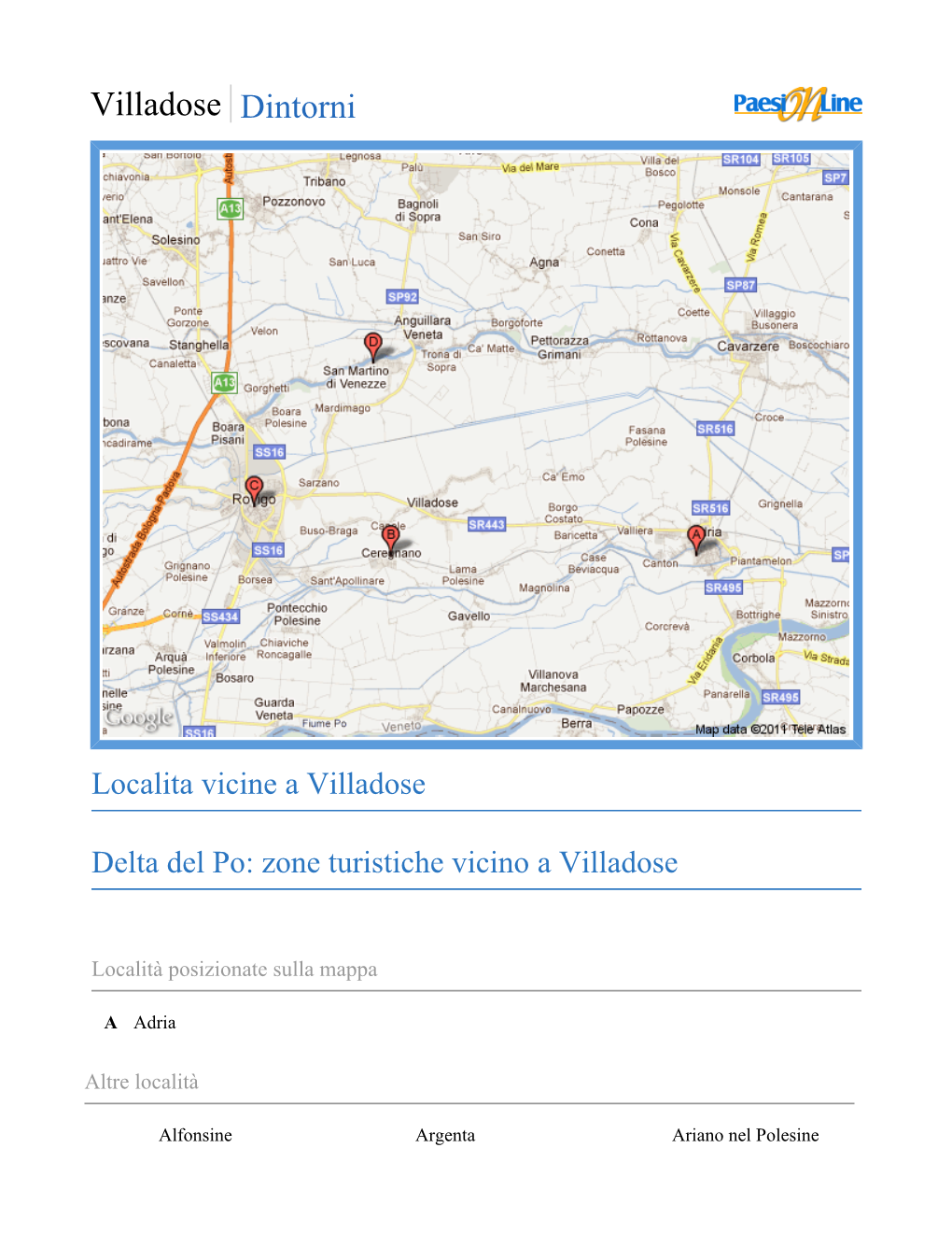 Villadose Dintorni