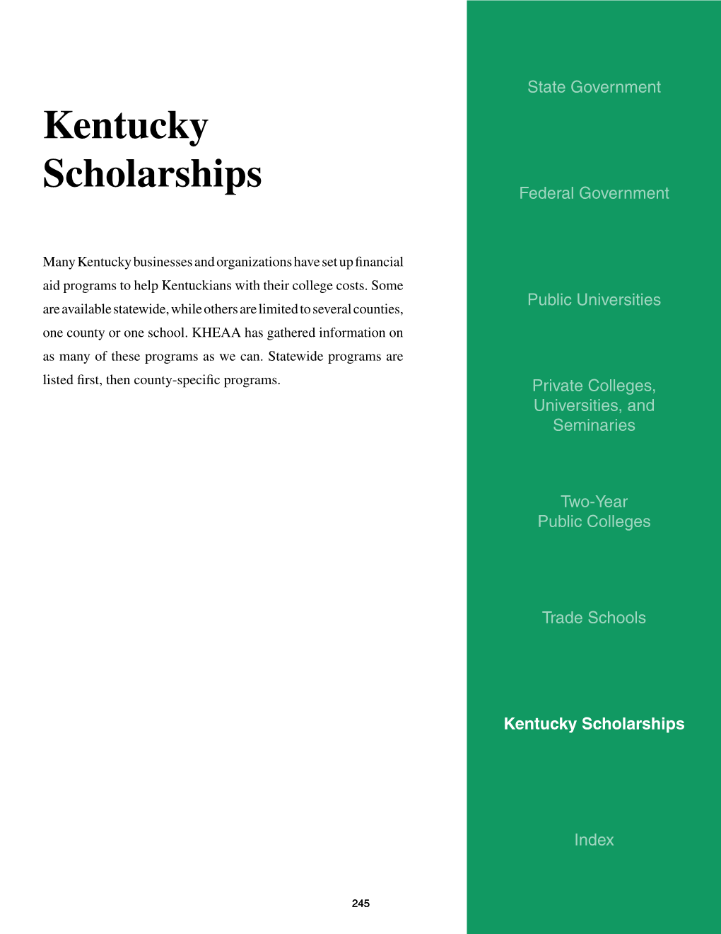 Kentucky Scholarships