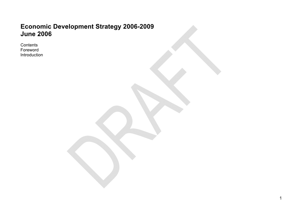 Economic Development Strategy 2006-2009 June 2006