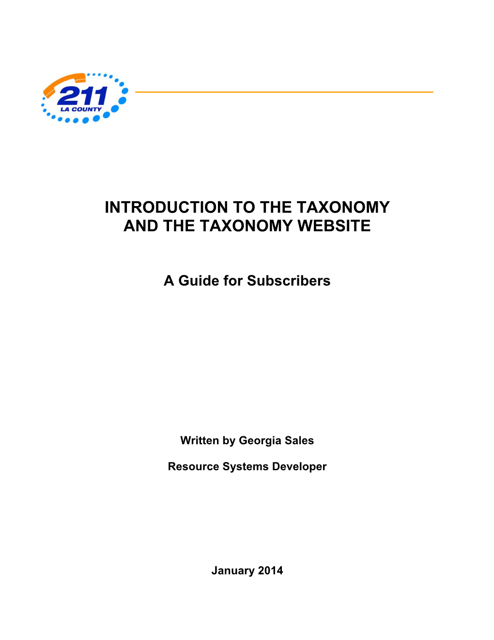 Taxonomy Website Manual