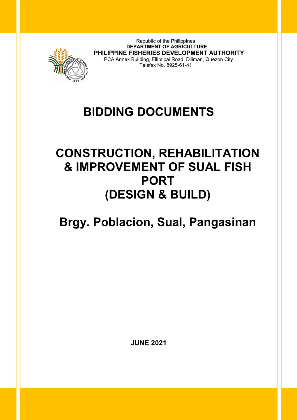 Bid Doc. Construction Sual Fish Port