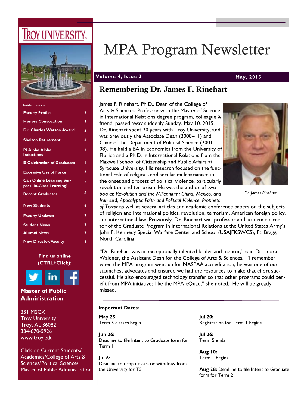 MPA Program Newsletter