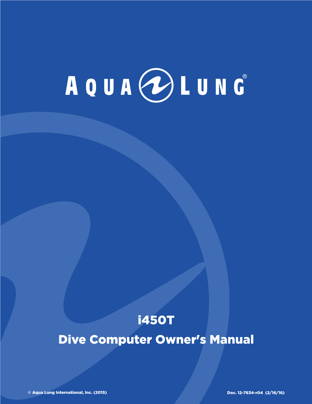 I450t Dive Computer Owner's Manual