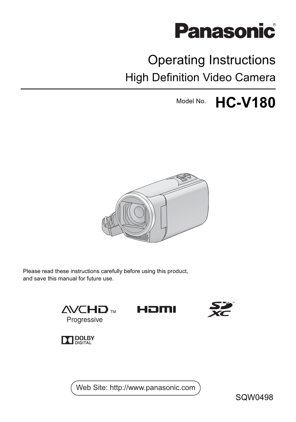 Operating Instructions High Definition Video Camera