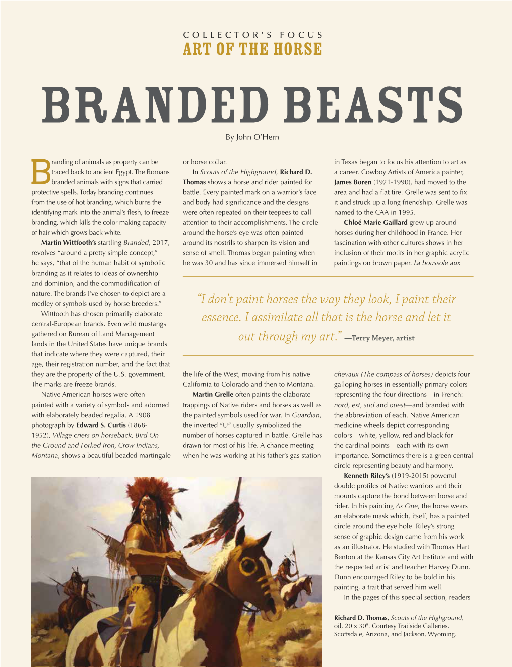 ART of the HORSE BRANDED BEASTS by John O’Hern