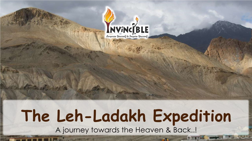 The Leh-Ladakh Expedition