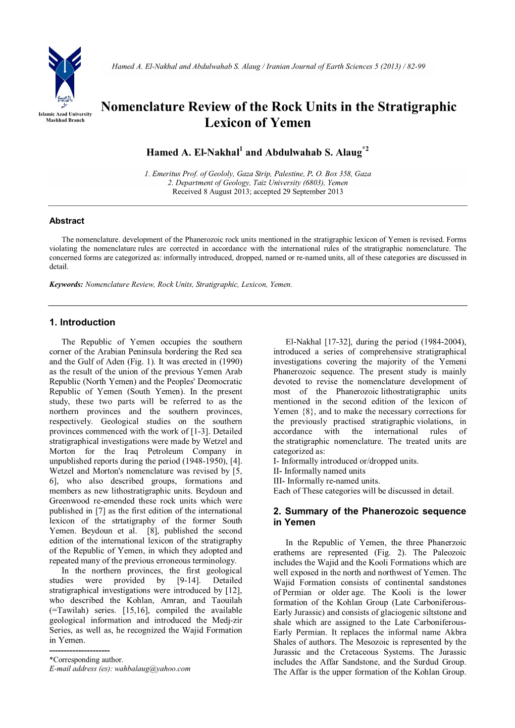 Nomenclature Review of the Rock Units in the Stratigraphic Lexicon Of