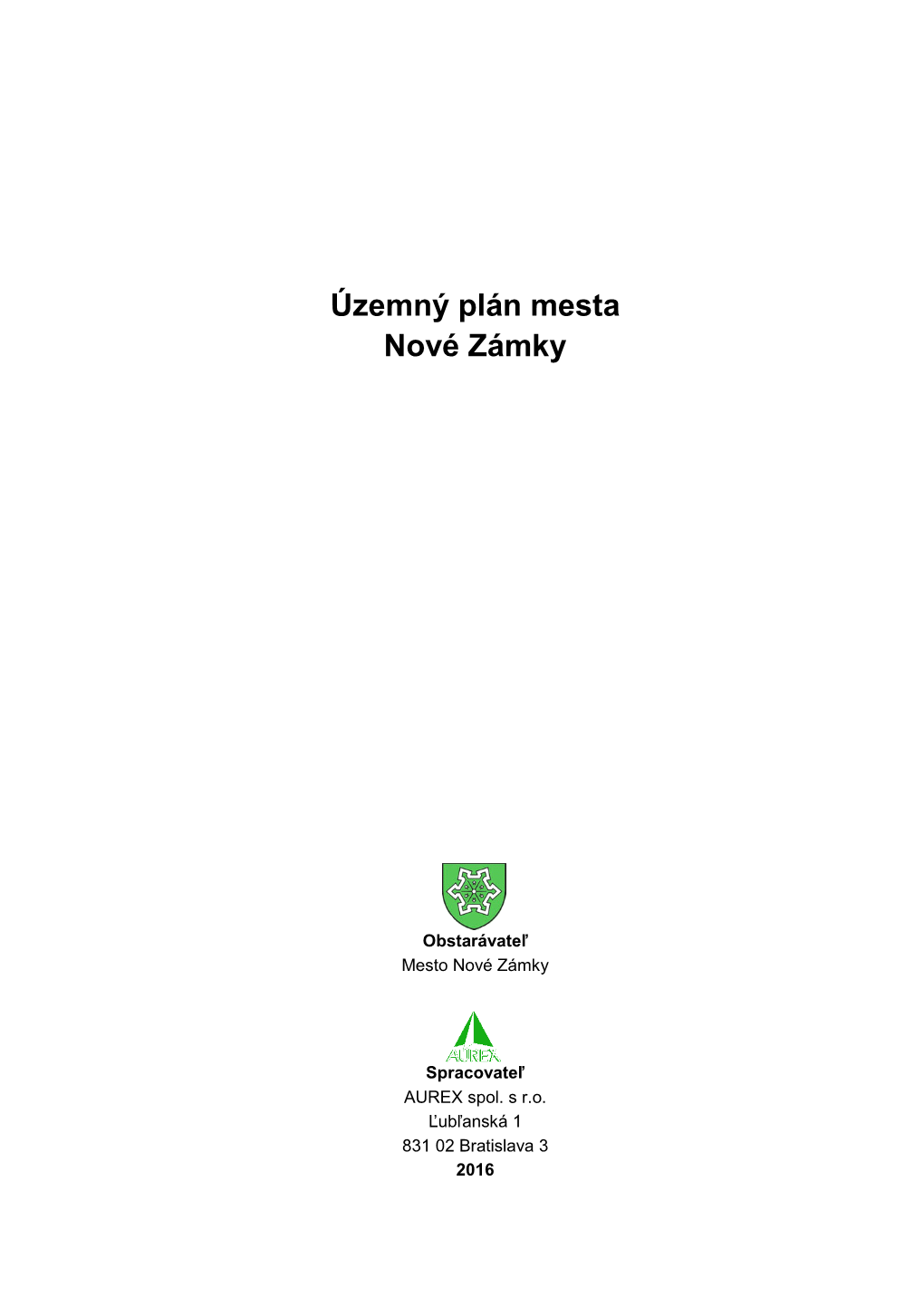 Územný Plán Mesta Nové Zámky