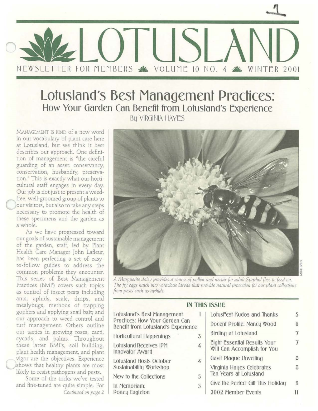 Lotusland's Best Management Practices