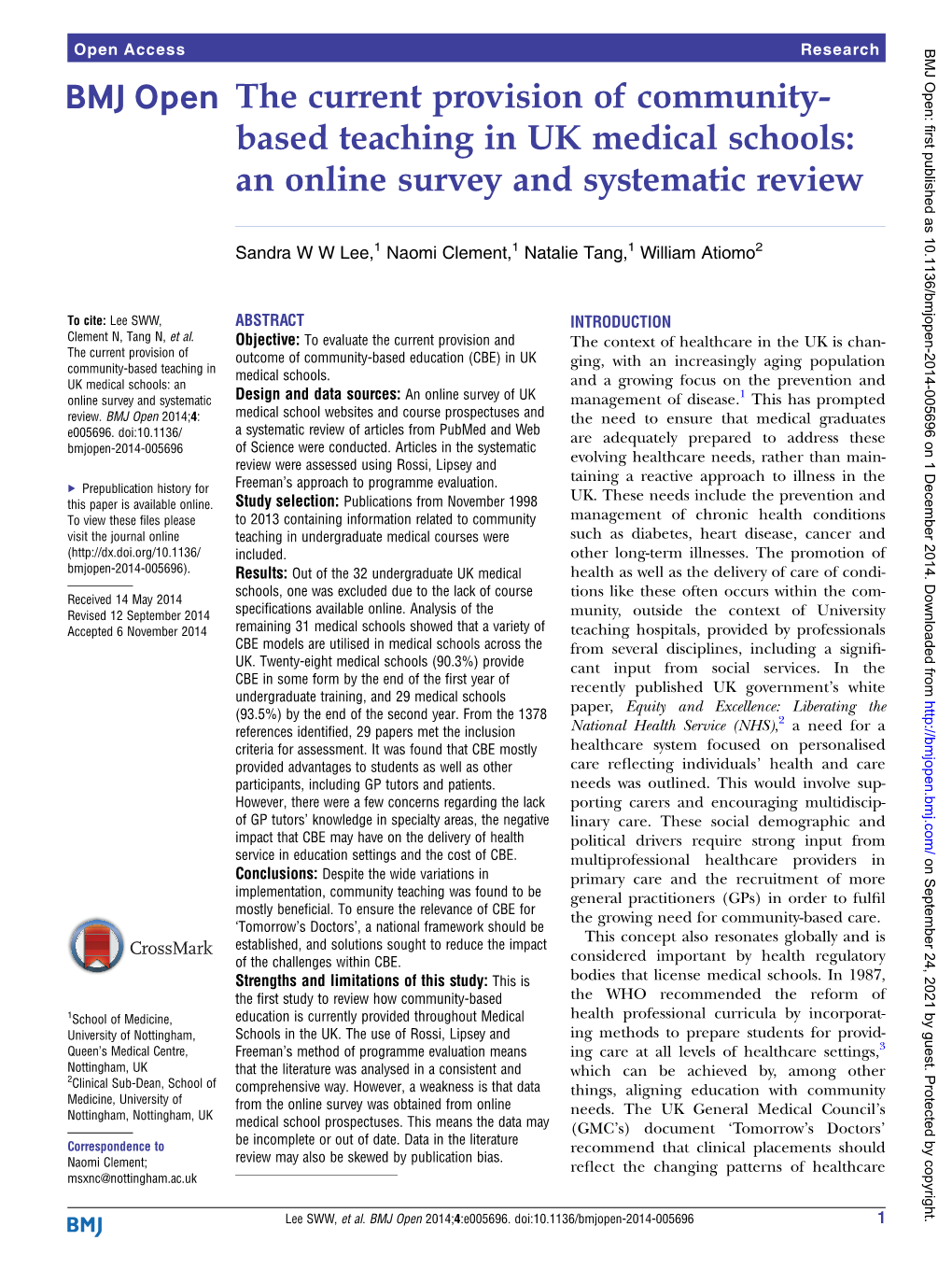 Based Teaching in UK Medical Schools: an Online Survey and Systematic Review