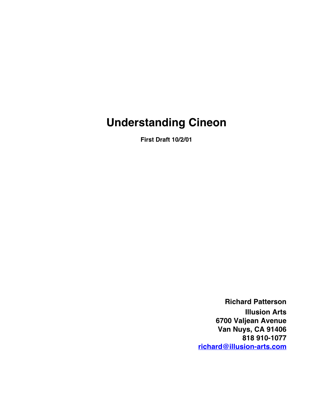 Understanding Cineon