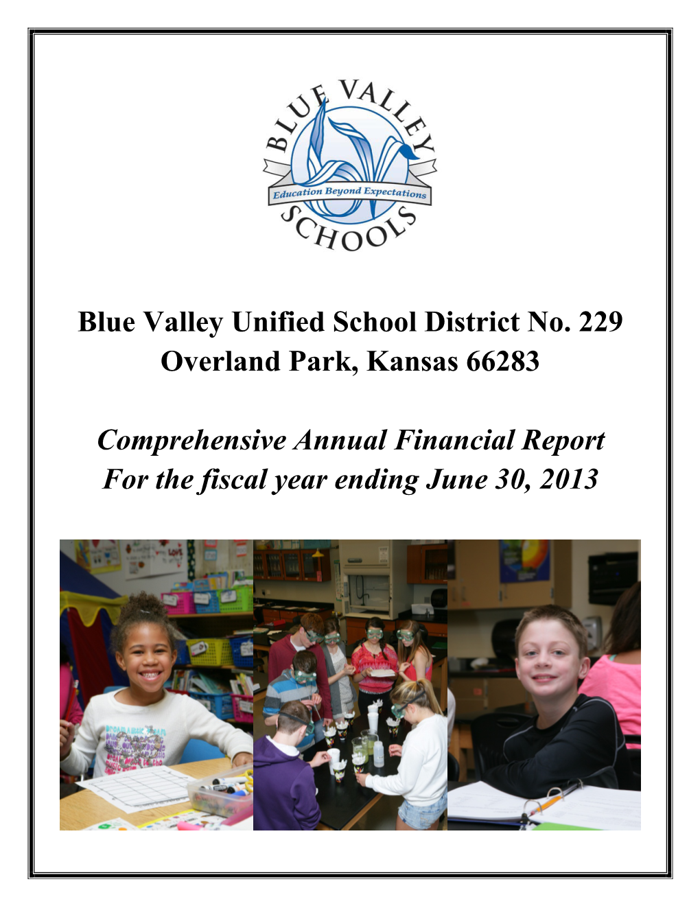 Blue Valley Unified School District No. 229 Overland Park, Kansas 66283