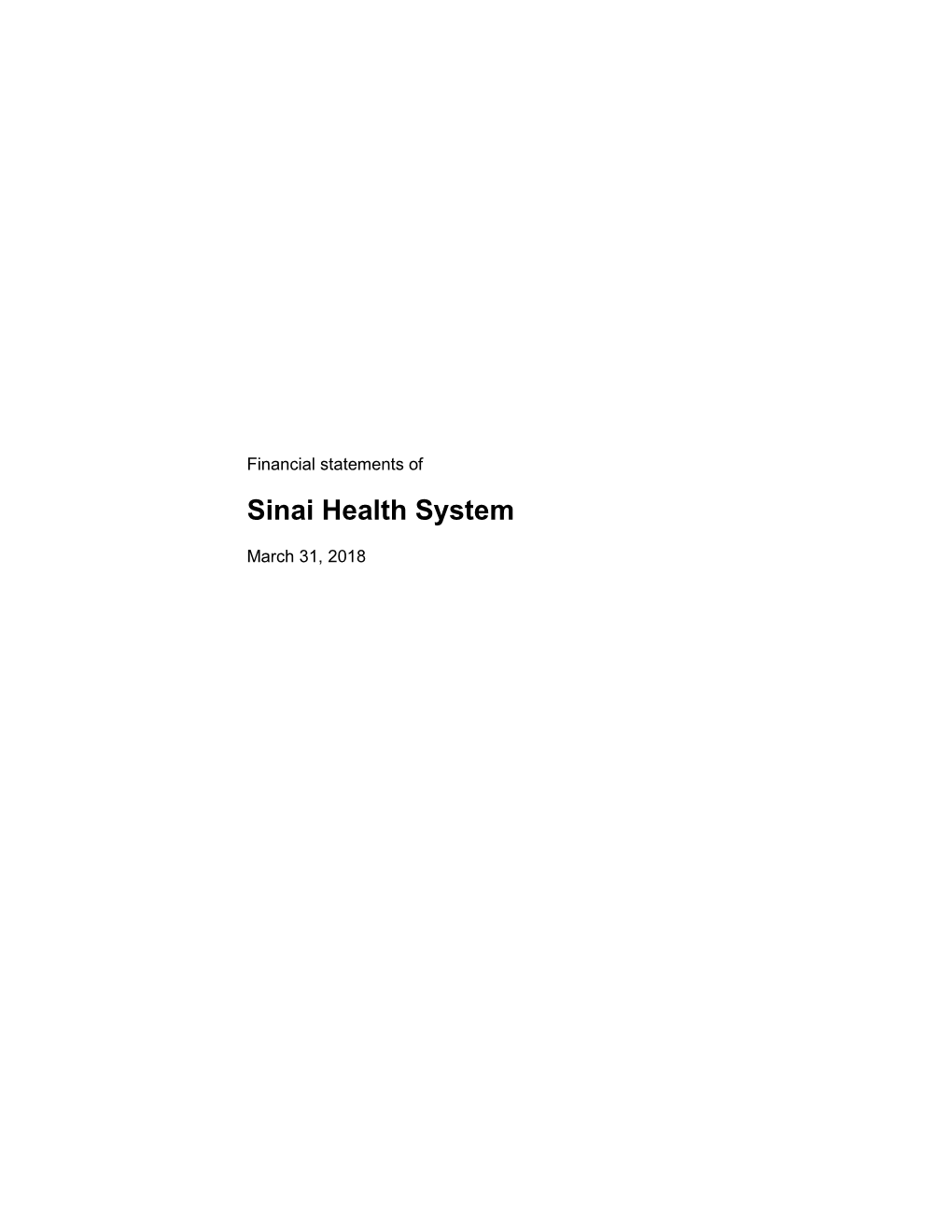 Sinai Health System