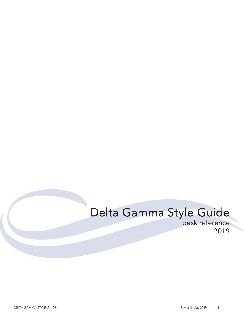 Delta Gamma Style Guide Desk Reference 2019